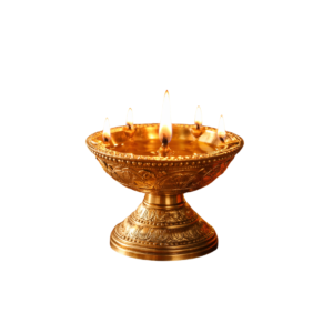 brass diya oil lamp for daily puja